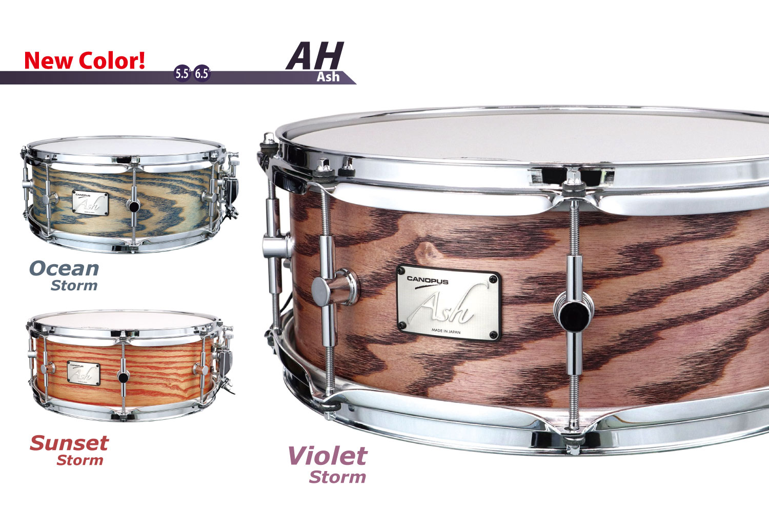 Ash Snare Drum - Canopus Drums