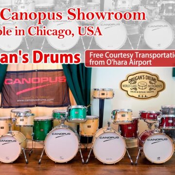 Canopus showroom Drugan's Drums