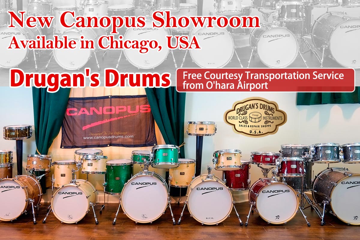 Canopus showroom Drugan's Drums