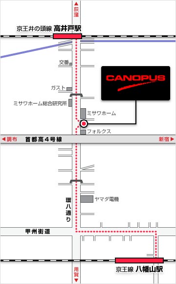 カノウプス CANOPUS DRUMS 地図